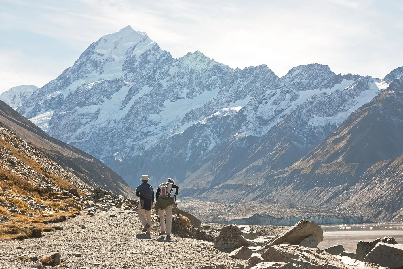 Aoraki/Mt Cook vom Hooker Valley Track aus