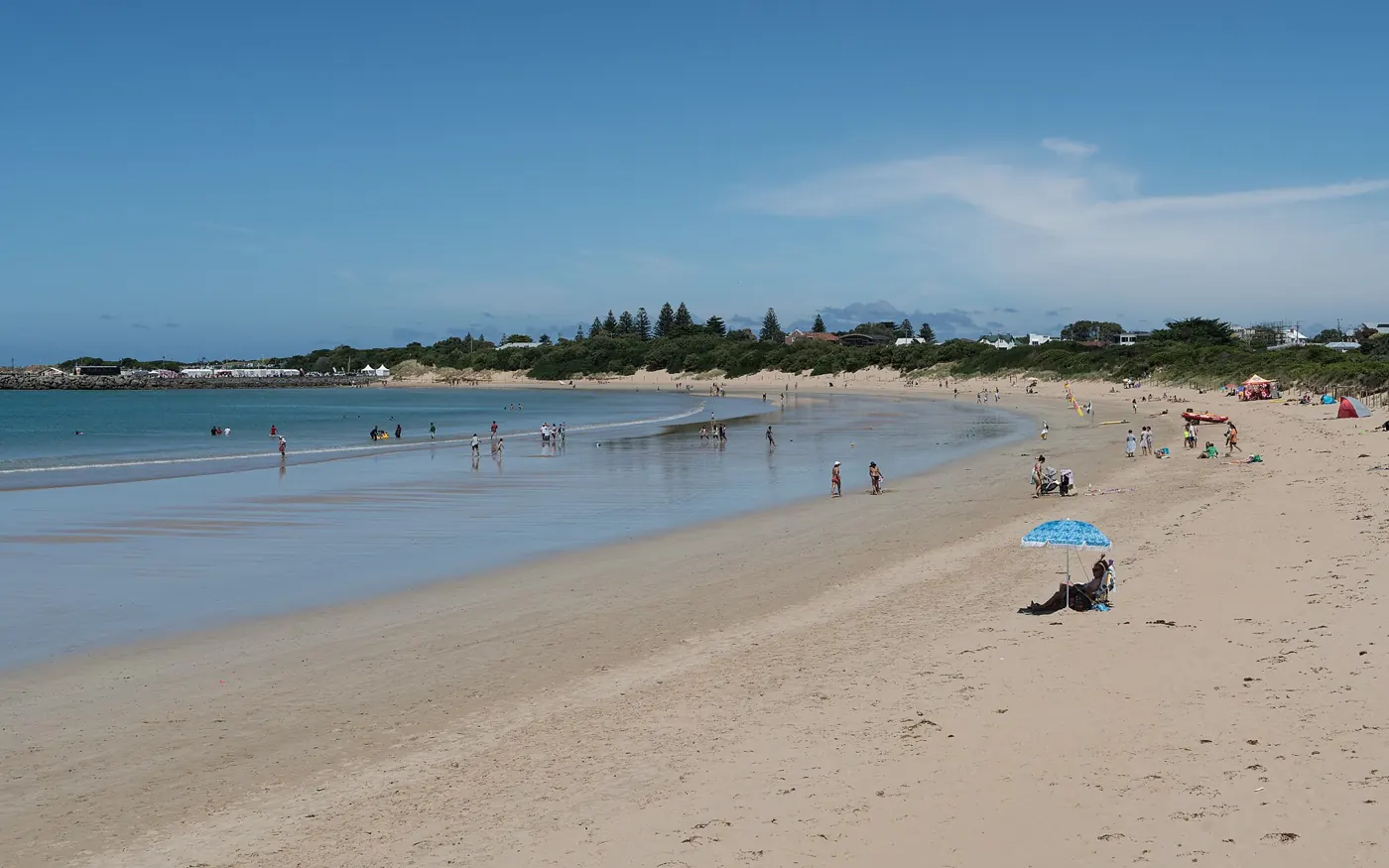 Der Strand von Apollo Bay an der Great Ocean Road