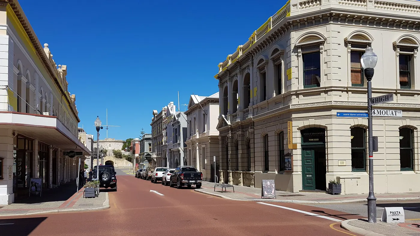Historisches Straßenbild in Fremantle