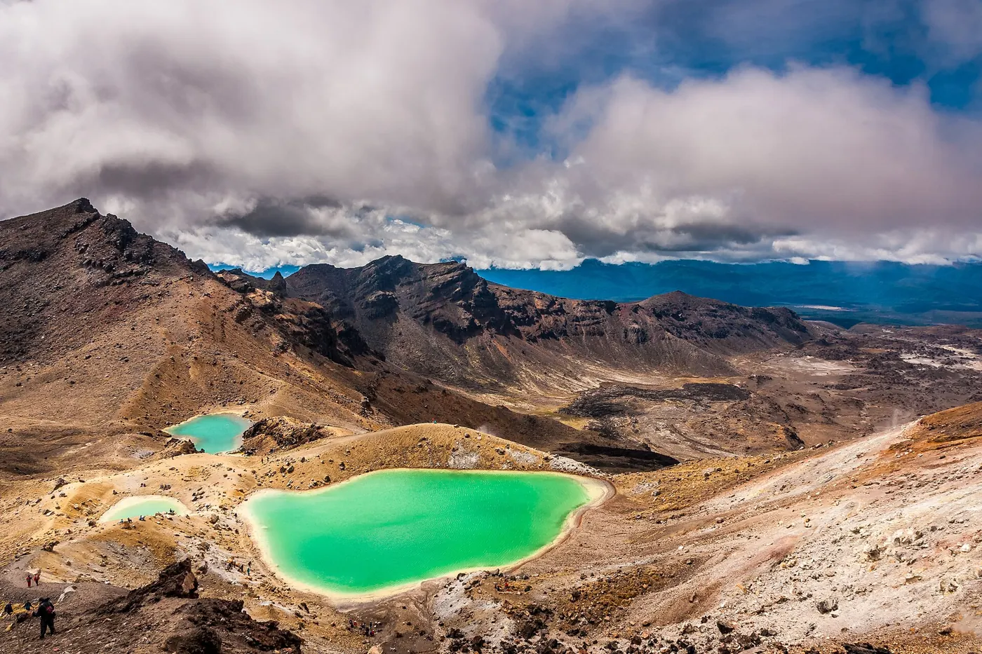 Die Emerald Lakes am Tongariro Alpine Crossing