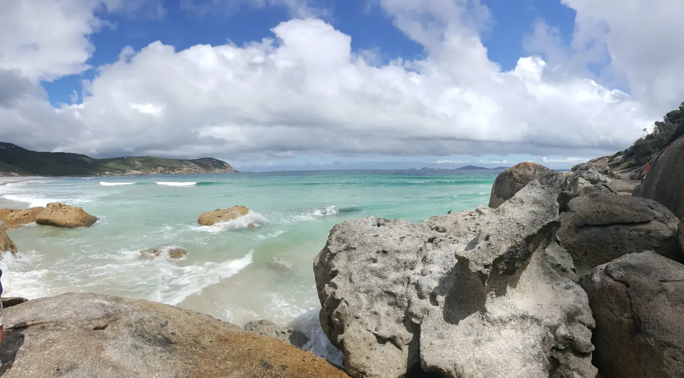 Granitfelsen und klares Wasser am Squeaky Beach, Wilsons Promontory