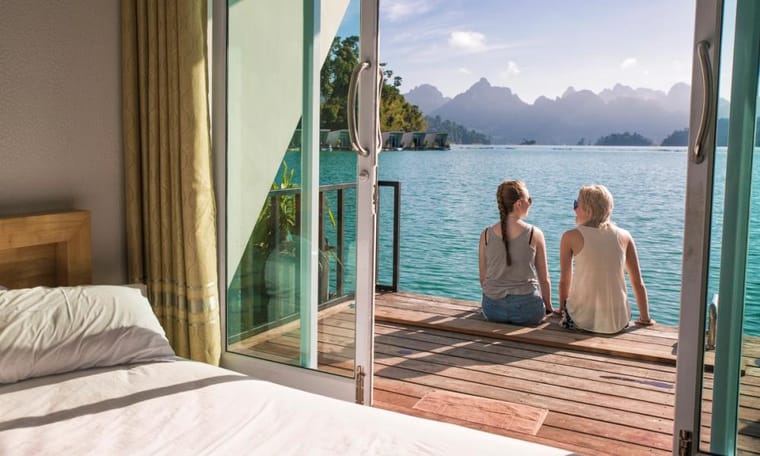 Schwimmende Bungalows in Khao Sok, Unterkunft bei Asia Experience, 27 Tage Thailand & Vietnam