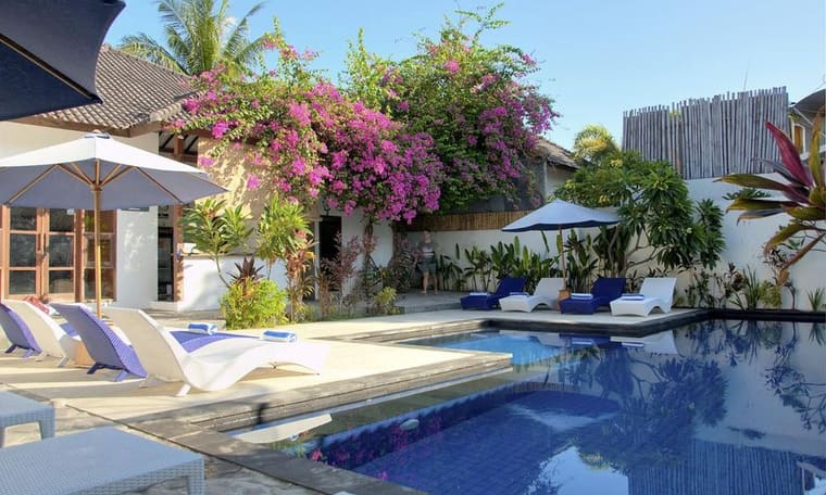 Guesthouse auf Gili T, Unterkunft bei Bali Adventure, 12 Tage von Canggu nach Ubud