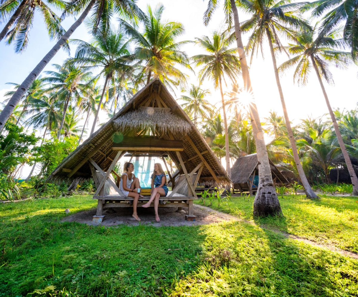 Strandhütten der Bootsexpedition, Unterkunft der Ultimate Asia, 63 Tage