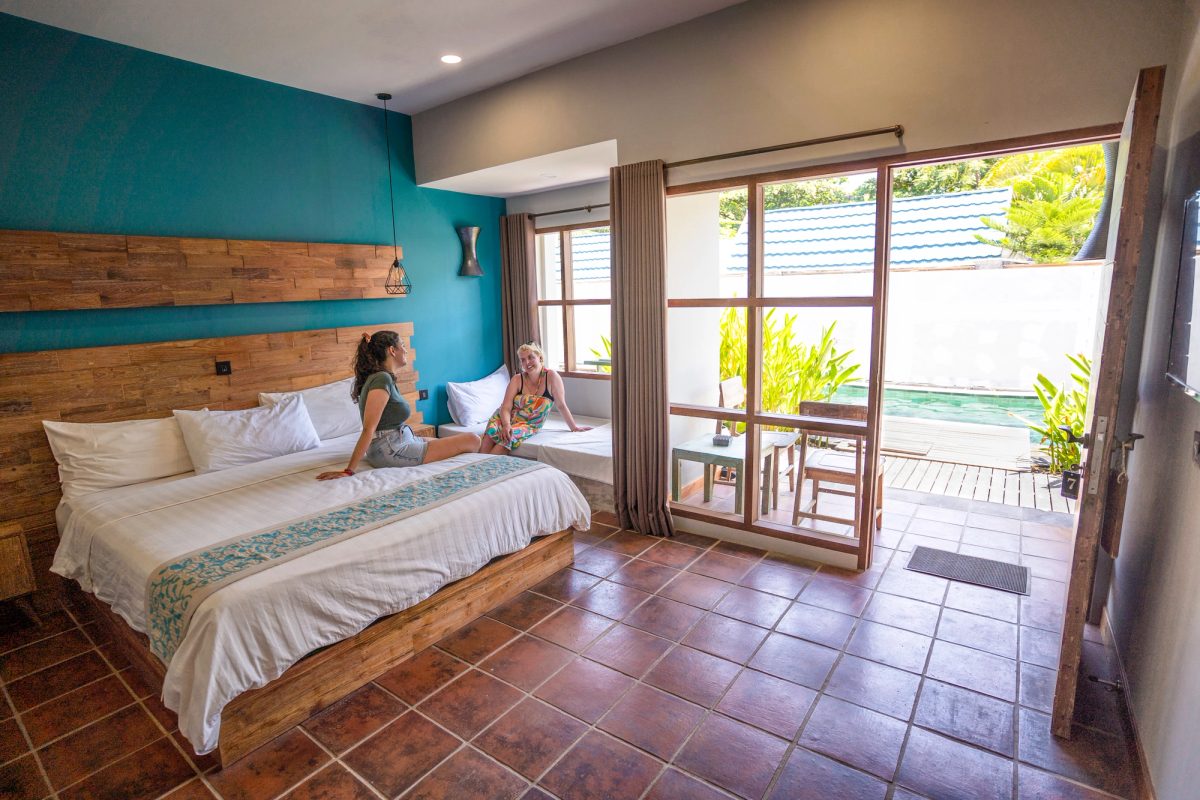 Guesthouse direkt am Strand auf Gili T, Unterkunft der Ultimate Asia, 75 Tage